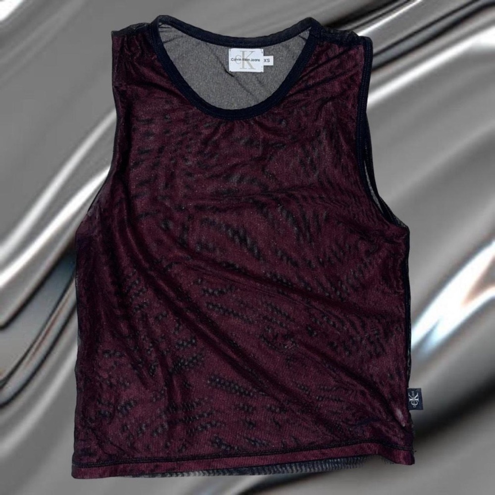 Rare Vintage 2000s Calvin Klein Jeans mesh tank top.